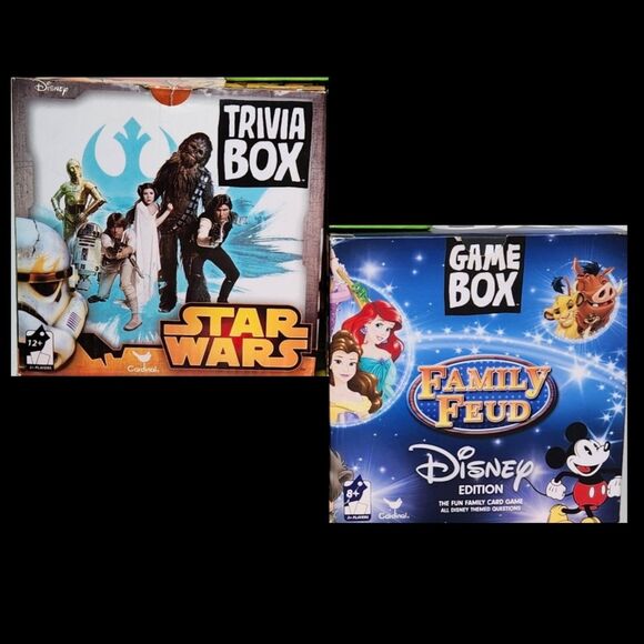 Disney Trivia Games - Trivia Box Star Wars Edition & Family Feud Disney Edition - Picture 1 of 8